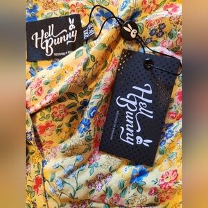 Hell Bunny yellow Ingalls Bow Dress 2XL